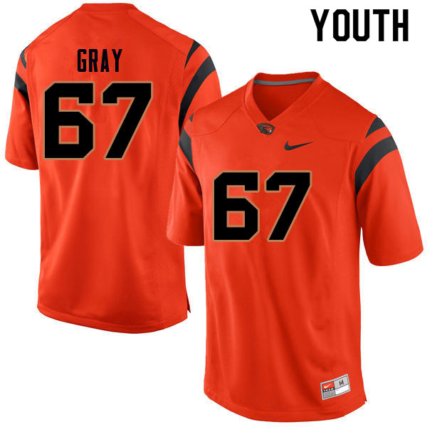 Youth #67 Joshua Gray Oregon State Beavers College Football Jerseys Sale-Orange